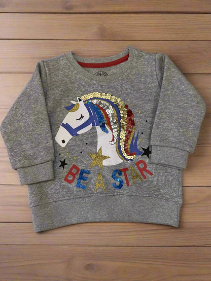 Grey Unicorn Sweatshirt + Pent